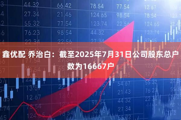 鑫优配 乔治白：截至2025年7月31日公司股东总户数为16667户