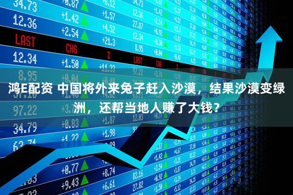 鸿E配资 中国将外来兔子赶入沙漠，结果沙漠变绿洲，还帮当地人赚了大钱？
