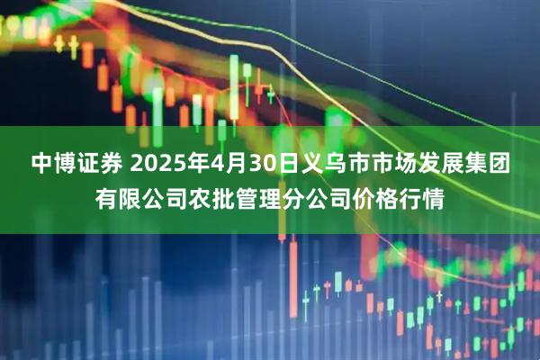 中博证券 2025年4月30日义乌市市场发展集团有限公司农批管理分公司价格行情